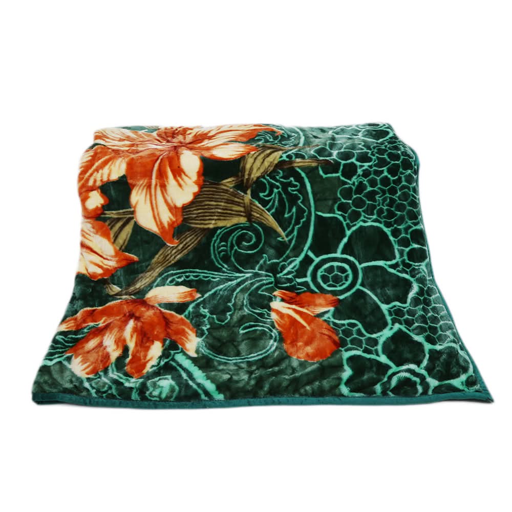 Single Bed Blanket Moro King 2 PLY - Green, Home & Lifestyle, Blanket, Chase Value, Chase Value