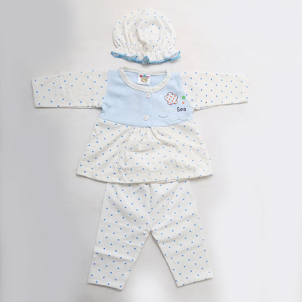 Newborn Girls Full Sleeves Suit - Light Blue, Kids, NB Girls Sets And Suits, Chase Value, Chase Value
