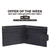 Men's Leather Wallets W-CV-03 PKR - Black, Men, Wallets, Chase Value, Chase Value