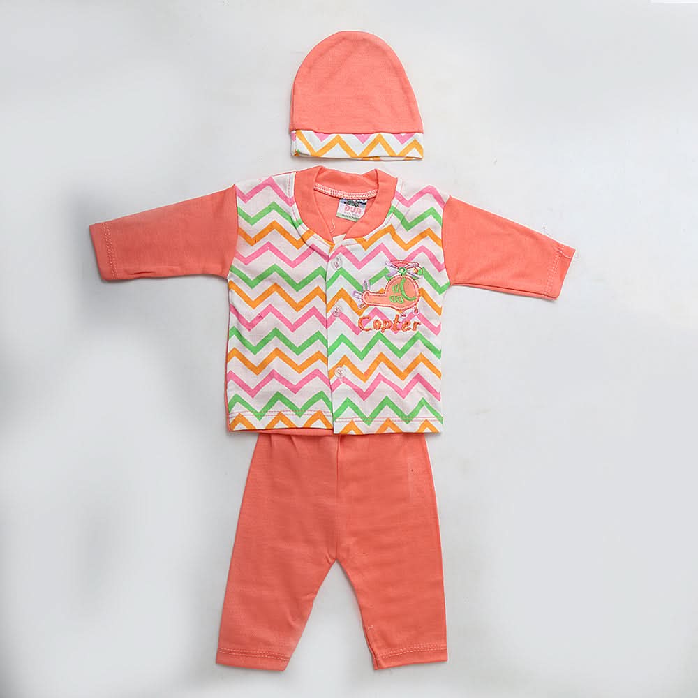 Newborn Boys Full Sleeves Suit - Peach, Kids, NB Boys Sets And Suits, Chase Value, Chase Value