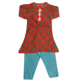 Girls Shalwar Suit - Steel Green, Kids, Girls Shalwar Kameez, Chase Value, Chase Value