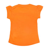 Girls Half Sleeves Printed T-Shirt - Orange, Kids, Girls T-Shirts, Chase Value, Chase Value
