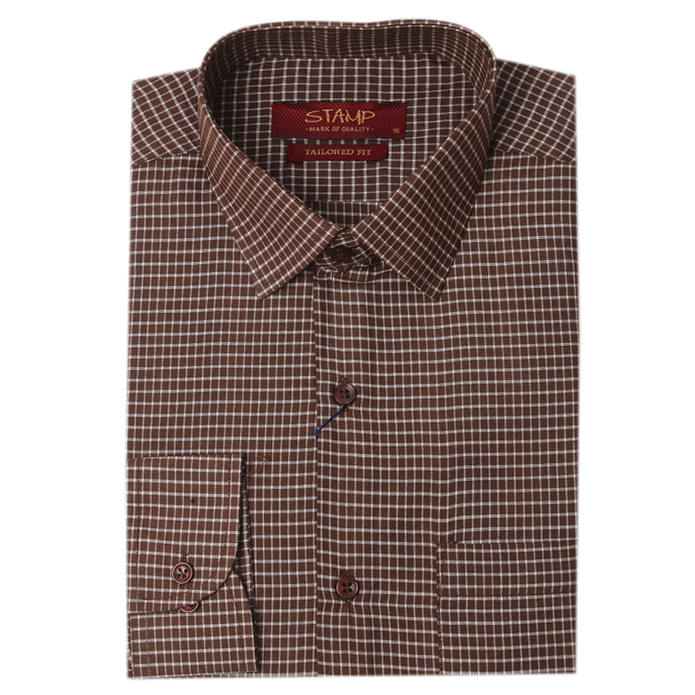 Men's Formal Shirt - Dark Brown, Men's Shirts, Chase Value, Chase Value