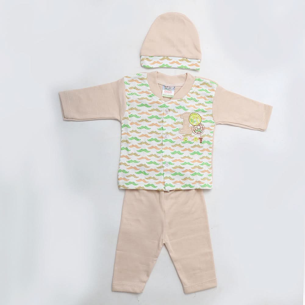 Newborn Boys Full Sleeves Suit - Beige, Kids, NB Boys Sets And Suits, Chase Value, Chase Value