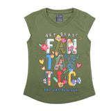 Girls Half Sleeves Printed T-Shirt 4712 16-24 - Dark Green, Kids, Girls T-Shirts, Chase Value, Chase Value