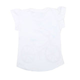 Girls Half Sleeves Printed T-Shirt - White, Kids, Girls T-Shirts, Chase Value, Chase Value