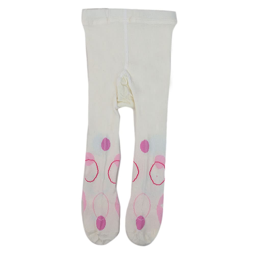 Newborn Girls Printed Leggings - Cream, Kids, NB Boys Shorts And Pants, Kids, NB Girls Shorts Skirts And Pants, Chase Value, Chase Value