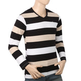 Men's Round Neck Yarn Dyed T-Shirt - Black, Men, T-Shirts And Polos, Chase Value, Chase Value