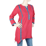 Women's Plain Printed Kurti - Red, Women, Ready Kurtis, Chase Value, Chase Value