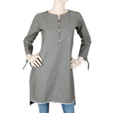 Women's Cotton Kurti - Grey, Women, Ready Kurtis, Chase Value, Chase Value