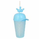 Fancy Crown Style Straw Glass - Blue, Home & Lifestyle, Glassware & Drinkware, Chase Value, Chase Value