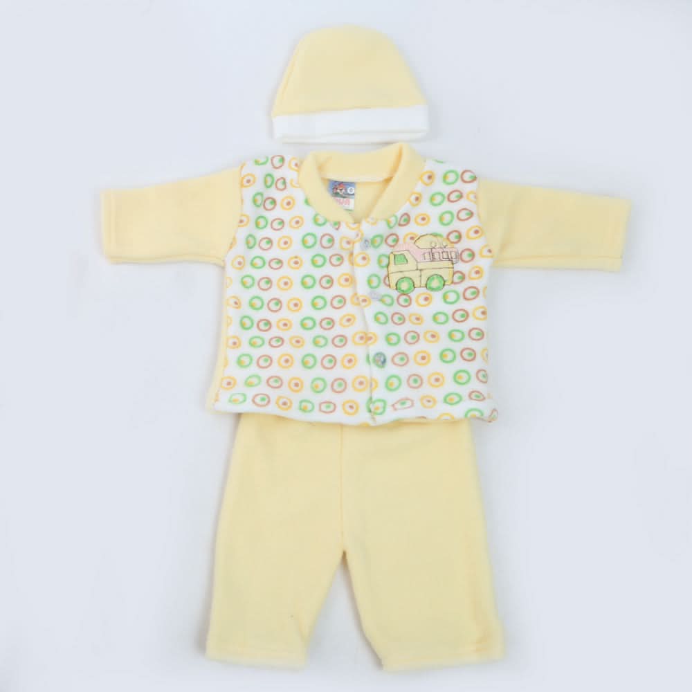 Newborn Boys Full Sleeves Polar Suit - Yellow, Kids, NB Boys Sets And Suits, Chase Value, Chase Value