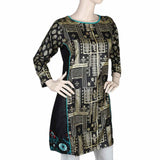 Women's Front Pippin Embroidered Kurti - Black, Women, Ready Kurtis, Chase Value, Chase Value