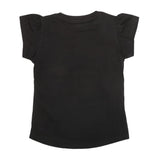Girls Half Sleeves Printed T-Shirt - Black, Kids, Girls T-Shirts, Chase Value, Chase Value