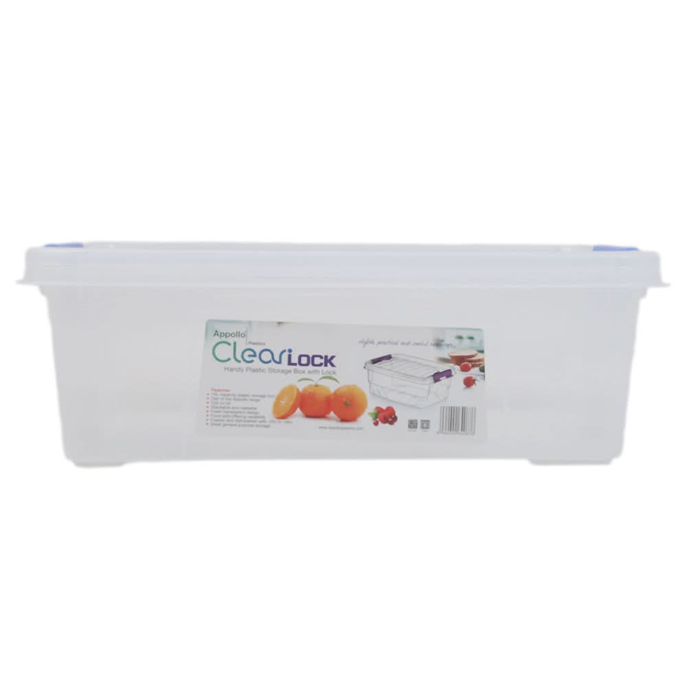 Clear Lock Storage box With Handle Lock Large 10Ltr - Blue, Home & Lifestyle, Storage Boxes, Chase Value, Chase Value