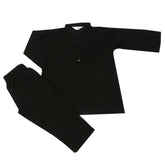 Girls Shalwar Suit 2 Pc - Black, Kids, Girls Shalwar Kameez, Chase Value, Chase Value