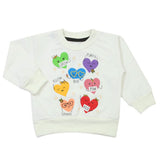 Newborn Girls Full Sleeves T-shirt - White, Newborn Girls T-Shirts, Chase Value, Chase Value