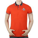 Men's Half Sleeves Polo T-Shirt - Orange, Men, T-Shirts And Polos, Chase Value, Chase Value