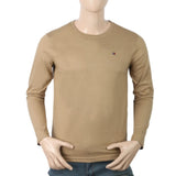 Men's Full Sleeves Logo T-Shirt - Khakhi, Men, T-Shirts And Polos, Chase Value, Chase Value