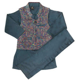 Boys Waistcoat Suit - Steel Green, Kids, Boys Shalwar Kameez, Chase Value, Chase Value