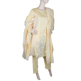 Women's Fancy 3 Piece Suit - Golden, Women, Shalwar Suits, Chase Value, Chase Value