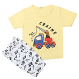 Boys Half Sleeves Short Suit - Lemon, Kids, Boys Sets And Suits, Chase Value, Chase Value