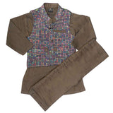 Boys Waistcoat Suit - Olive Green, Kids, Boys Shalwar Kameez, Chase Value, Chase Value