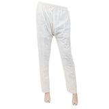 Women's Bottom Embroidered Trouser - Off White, Women, Pants & Tights, Chase Value, Chase Value