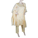 Women's Fancy 3 Piece Suit - Golden, Women, Shalwar Suits, Chase Value, Chase Value
