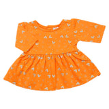 Newborn Girls Frock - Orange, Newborn Girls Frocks, Chase Value, Chase Value