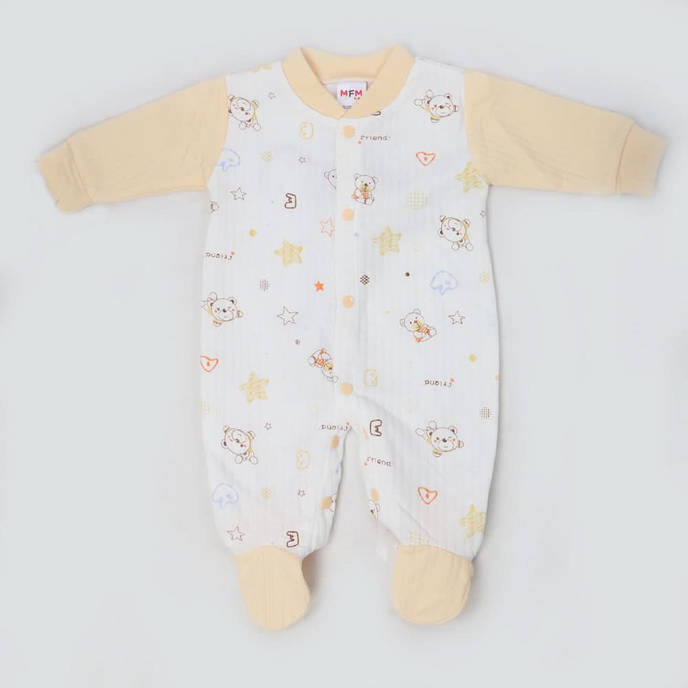 Newborn Boys Full Sleeves Romper - Yellow, Kids, NB Boys Rompers, Chase Value, Chase Value