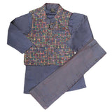 Boys Waistcoat Suit - Purple, Kids, Boys Shalwar Kameez, Chase Value, Chase Value