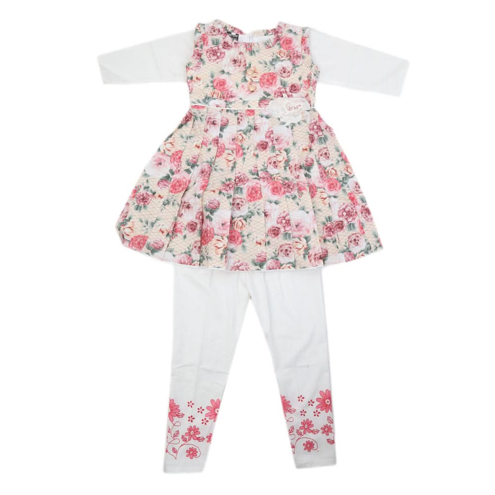 Girls Full Sleeves Suit 2029 - Pink, Kids, Girls Sets And Suits, Chase Value, Chase Value