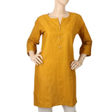 Women's Basic Plain Kurti - Mustard, Women, Ready Kurtis, Chase Value, Chase Value