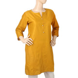 Women's Basic Plain Kurti - Mustard, Women, Ready Kurtis, Chase Value, Chase Value
