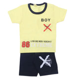 Boys Half Sleeves Short Suit - Lemon, Kids, Boys Sets And Suits, Chase Value, Chase Value