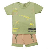 Boys Half Sleeves Short Suit - Green, Kids, Boys Sets And Suits, Chase Value, Chase Value