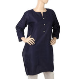 Women's Basic Plain Kurti - Navy Blue, Women, Ready Kurtis, Chase Value, Chase Value
