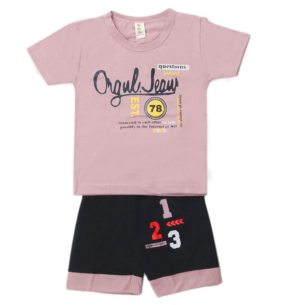 Boys Half Sleeves Short Suit - Light Purple, Kids, Boys Sets And Suits, Chase Value, Chase Value