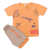 Boys Half Sleeves Short Suit - Peach, Kids, Boys Sets And Suits, Chase Value, Chase Value