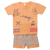Boys Half Sleeves Short Suit - Peach, Kids, Boys Sets And Suits, Chase Value, Chase Value