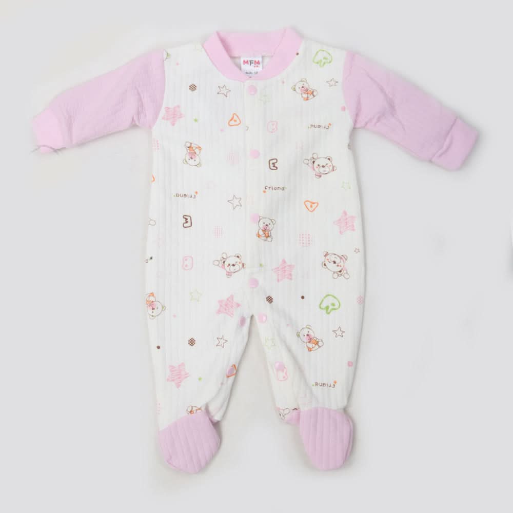 Newborn Boys Full Sleeves Romper - Pink, Kids, NB Boys Rompers, Chase Value, Chase Value