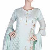 Women's Fancy 3 Piece Suit - Cyan, Women, Shalwar Suits, Chase Value, Chase Value