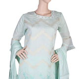 Women's Fancy 3 Piece Suit - Cyan, Women, Shalwar Suits, Chase Value, Chase Value