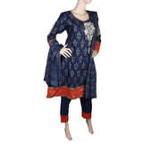 Women's Fancy Embroidered 3 Piece Suit - Navy Blue, Women, Shalwar Suits, Chase Value, Chase Value