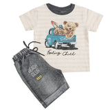 Newborn Boys Half Sleeves Suit - Peach, Kids, New Born Boys Sets And Suits, Chase Value, Chase Value