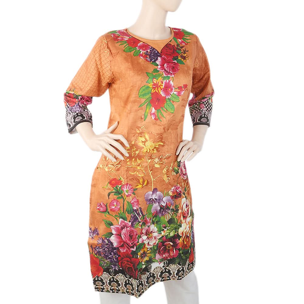 Women's Kurti - Peach, Women, Ready Kurtis, Chase Value, Chase Value