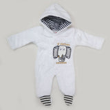 Newborn Unisex Full Sleeves Romper - White, Kids, NB Boys Rompers, Chase Value, Chase Value