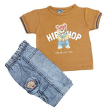 Newborn Boys Half Sleeves Suit - Brown, Kids, Boys Sets And Suits, Chase Value, Chase Value