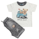 Newborn Boys Half Sleeves Suit - Grey, Kids, New Born Boys Sets And Suits, Chase Value, Chase Value